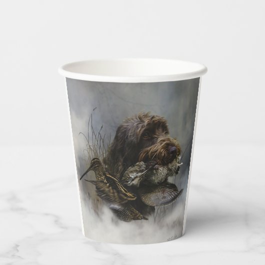 Deutsches Drahthaar Pointer Pappbecher (Rückseite)