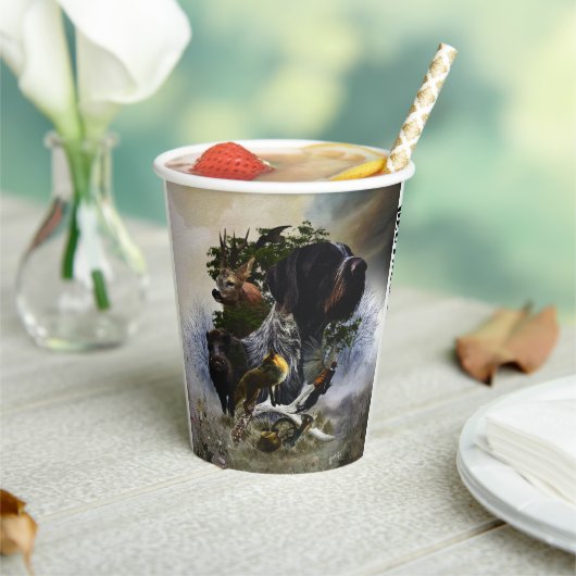 Deutsches Drahthaar Pointer Pappbecher (In Situ)