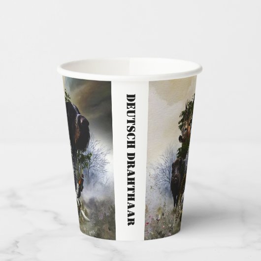 Deutsches Drahthaar Pointer Pappbecher (Links)