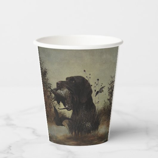 Deutsches Drahthaar Pointer Pappbecher (Vorderseite)