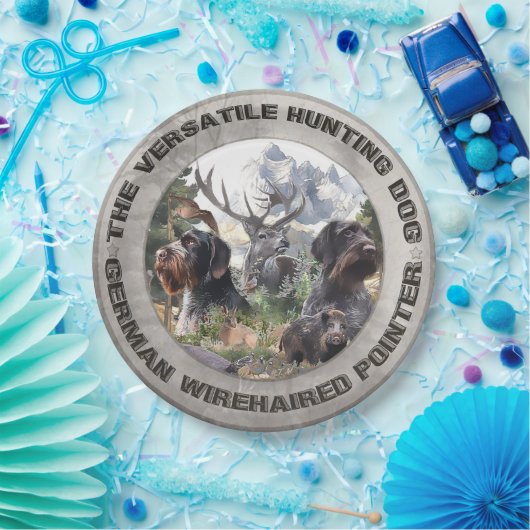Deutsches Drahthaar Pointer Pappteller (Party)