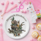 Deutsches Drahthaar Pointer Pappteller (Party)