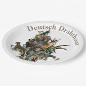 Deutsches Drahthaar Pointer Pappteller (Schrägansicht)
