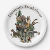 Deutsches Drahthaar Pointer Pappteller (Vorderseite)