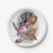 Deutsches Drahthaar Pointer Pappteller (Vorderseite)