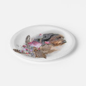 Deutsches Drahthaar Pointer Pappteller (Schrägansicht)