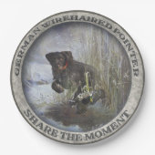 Deutsches Drahthaar Pointer Pappteller (Vorderseite)