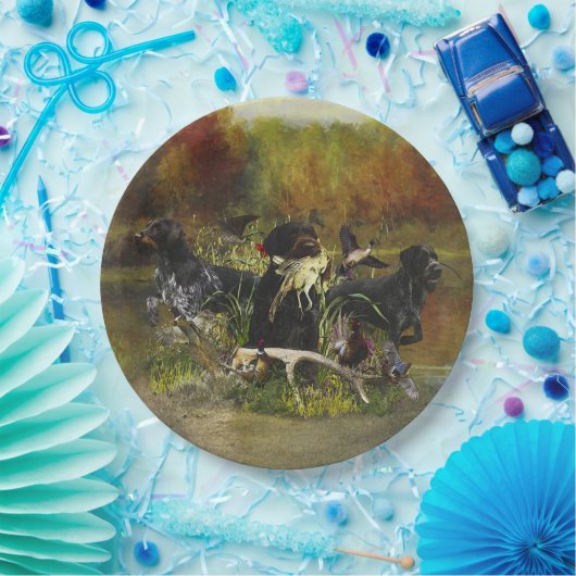 Deutsches Drahthaar Pointer Pappteller (Party)