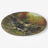 Deutsches Drahthaar Pointer Pappteller (Schrägansicht)