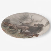 Deutsches Drahthaar Pointer Pappteller (Schrägansicht)