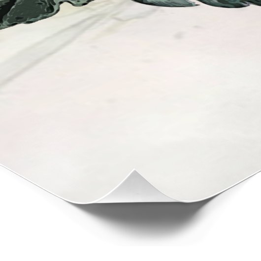 Deutsches Drahthaar Pointer Poster (Ecke)