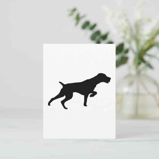 Deutsches Drahthaar Pointer Postkarte (Stehend Vorderseite)