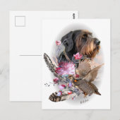 Deutsches Drahthaar Pointer Postkarte (Vorne/Hinten)