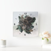 Deutsches Drahthaar Pointer Quadratische Wanduhr (Zuhause)