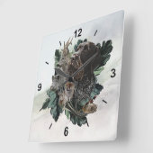 Deutsches Drahthaar Pointer Quadratische Wanduhr (Winkel)
