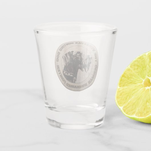 Deutsches Drahthaar Pointer Schnapsglas (Rückseite)
