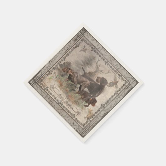 Deutsches Drahthaar Pointer Serviette (Ecke)