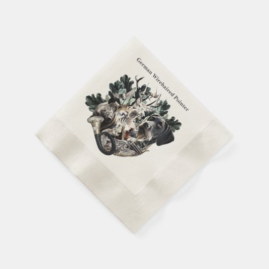 Deutsches Drahthaar Pointer Serviette (Ecke)