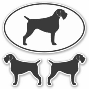 Deutsches Drahthaar Pointer Silhouetten Sticker Se