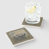 Deutsches Drahthaar Pointer Steinuntersetzer (Seitenansicht)