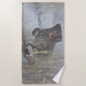 Deutsches Drahthaar Pointer Strandtuch (Vorderseite)