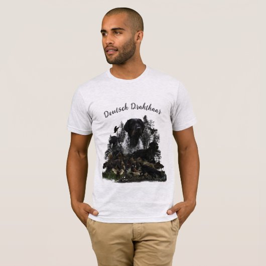 Deutsches Drahthaar Pointer T - Shirt (Vorne ganz)