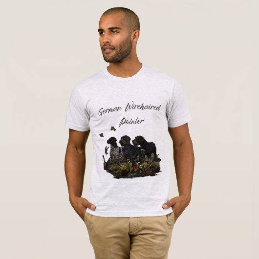 Deutsches Drahthaar Pointer T - Shirt (Vorne ganz)