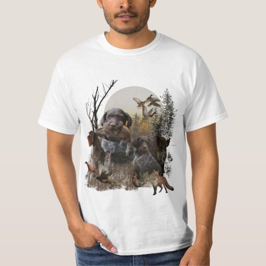 Deutsches Drahthaar Pointer T-Shirt (Vorderseite)