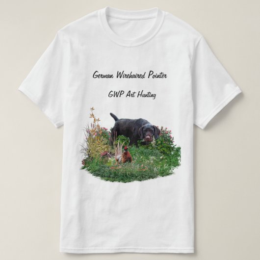 Deutsches Drahthaar Pointer T - Shirt (Design vorne)
