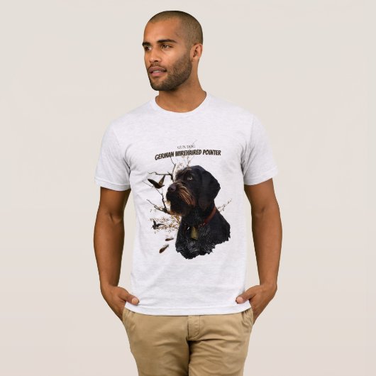 Deutsches Drahthaar Pointer T-Shirt (Vorne ganz)