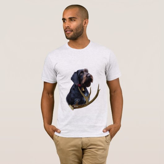 Deutsches Drahthaar Pointer T-Shirt (Vorne ganz)