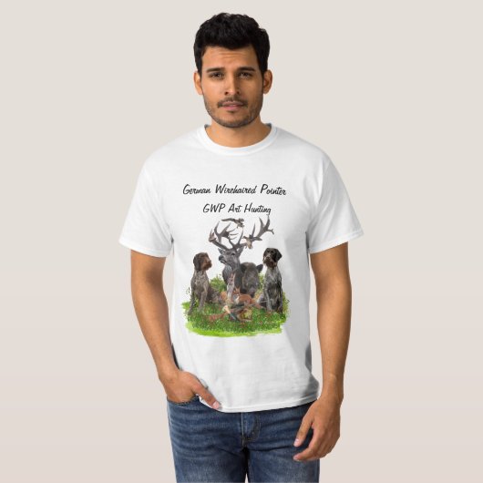 Deutsches Drahthaar Pointer T - Shirt (Vorne ganz)