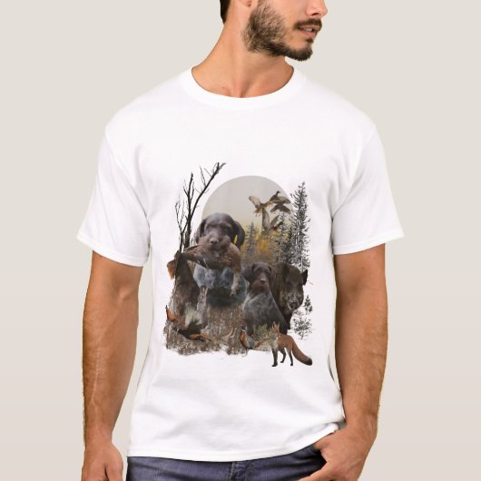 Deutsches Drahthaar Pointer T-Shirt (Vorderseite)