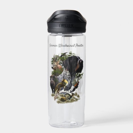 Deutsches Drahthaar Pointer Trinkflasche (Rückseite)