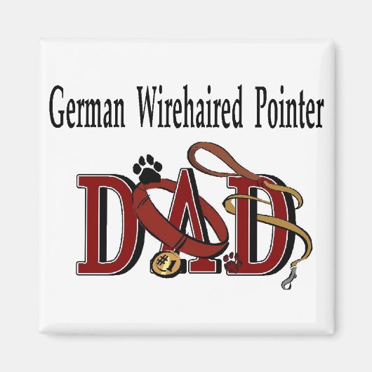 Deutsches Drahthaar Pointer Vater Geschenke Magnet (Vorne)