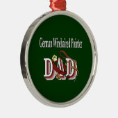Deutsches Drahthaar Pointer Vater Ornament Aus Metall (Rechts)