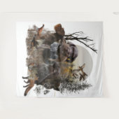 Deutsches Drahthaar Pointer Wandteppich (Vorderseite (Horizontal))