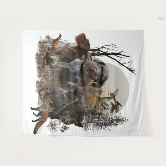 Deutsches Drahthaar Pointer Wandteppich (Vorderseite (Horizontal))