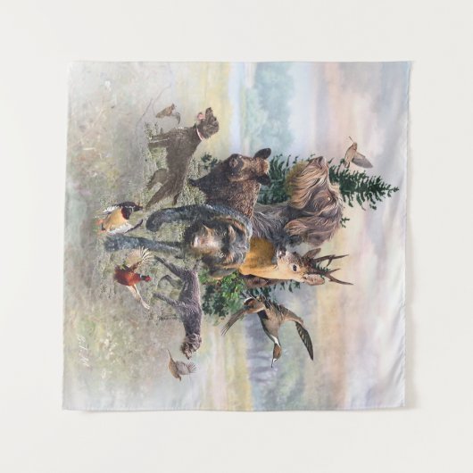 Deutsches Drahthaar Pointer Wandteppich (Vorderseite (Horizontal))