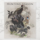 Deutsches Drahthaar Pointer Weinetikett (Einzelnes Label)