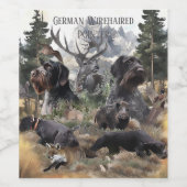 Deutsches Drahthaar Pointer Weinetikett (Einzelnes Label)