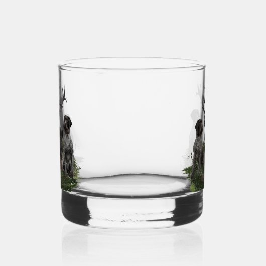 Deutsches Drahthaar Pointer Whiskyglas (Links)