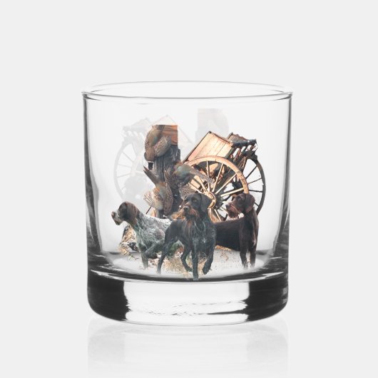 Deutsches Drahthaar Pointer Whiskyglas (Rückseite)