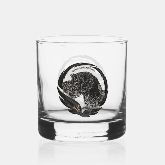 Deutsches Drahthaar Pointer Whiskyglas (Vorderseite)
