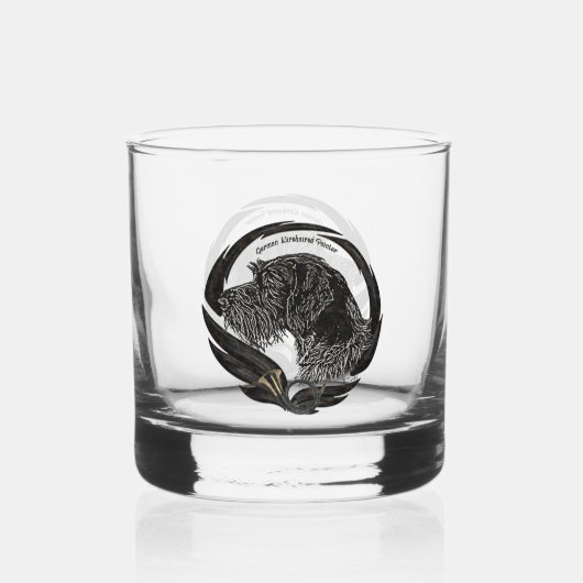 Deutsches Drahthaar Pointer Whiskyglas (Rückseite)