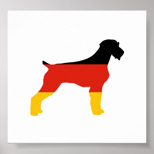Deutsches Drahthaar-Zeiger-Flag Silo germany-flag. Poster (Vorne)