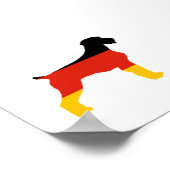 Deutsches Drahthaar-Zeiger-Flag Silo germany-flag. Poster (Ecke)