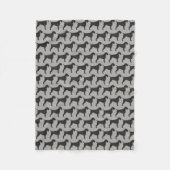 Deutsches Drahthaar-Zeiger-Silhouette-Muster Fleecedecke (Vorderseite)