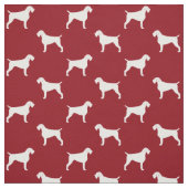 Deutsches Drahthaar-Zeiger-Silhouette-Muster-Rot Stoff (Muster)