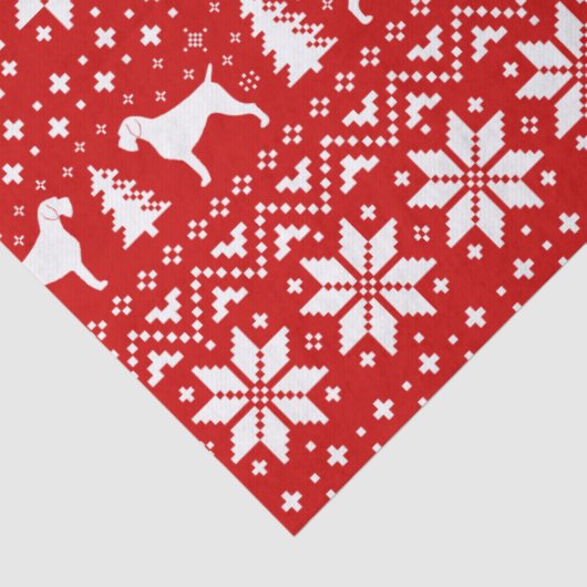 Deutsches Drahthaar-Zeiger-Silhouette-Weihnachten Seidenpapier